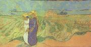 Vincent Van Gogh Two Women Crossing the Fields (nn04) china oil painting artist